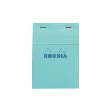 RHODIA Bloc agrafé No. 13, A6, quadrillé 5x5, bleu azur