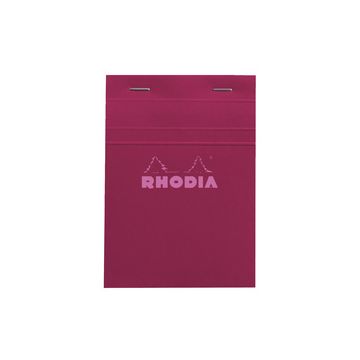 RHODIA Bloc agrafé No. 13, A6, quadrillé 5x5, prune
