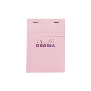 RHODIA Bloc agrafé No. 13, A6, quadrillé 5x5, rose poudré