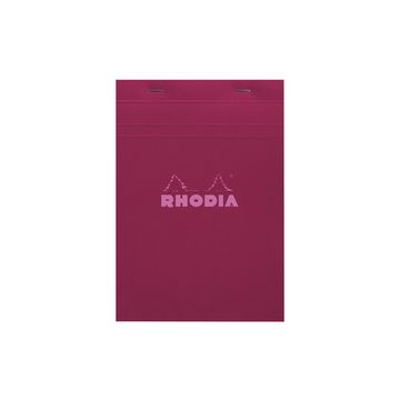 RHODIA Bloc agrafé No. 16, A5, quadrillé 5x5, prune