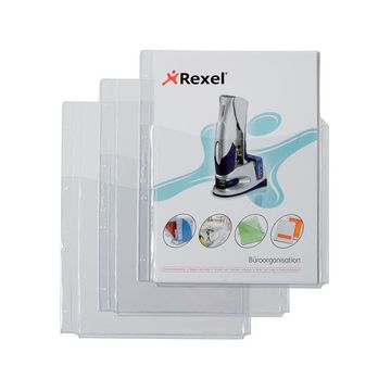 Rexel Pochette perforée avec poche à soufflet, A4, PVC