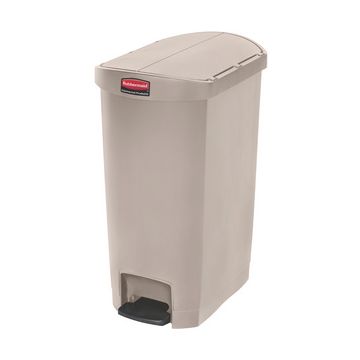 Rubbermaid Collecteur à pédale Slim Jim, 68 litres, beige