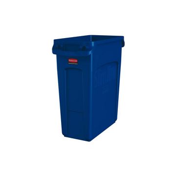 Rubbermaid Collecteur de déchets Slim Jim, 60 litres, bleu