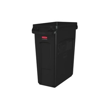 Rubbermaid Collecteur de déchets Slim Jim, 60 litres, noir