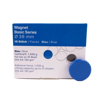 magnetoplan Aimant rond "Basic", 38 mm, rouge