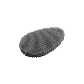 metaltex Éponge en silicone, ovale, gris