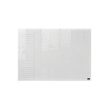 nobo Tableau acrylique planning hebdomadaire, A4,transparent