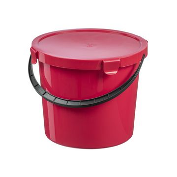 plast team Seau à cueillette avec couvercle,10 L, gris foncé