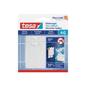 tesa Powerstrips Clou adhésif pour carrelage et métal, 3,0