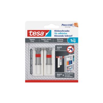 tesa Powerstrips Vis adhésive pour papier peint/plâtre,