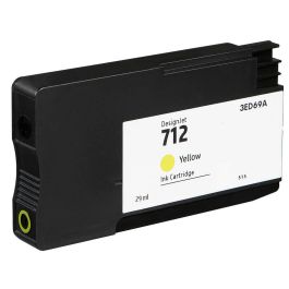 3ED69A / 712 - cartouche compatible HP - jaune