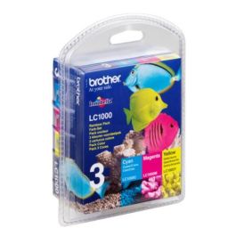 LC1000RBWBP - cartouches de marque Brother - multipack 3 couleurs : cyan, magenta, jaune