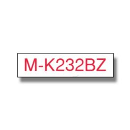 MK232BZ - ruban cassette de marque Brother - rouge, blanc