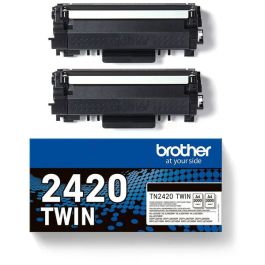 TN2420TWIN - toner de marque Brother - noir - pack de 2