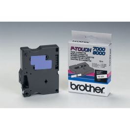TX221 - ruban cassette de marque Brother - noir, blanc