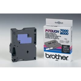 TX335 - ruban cassette de marque Brother - noir, blanc