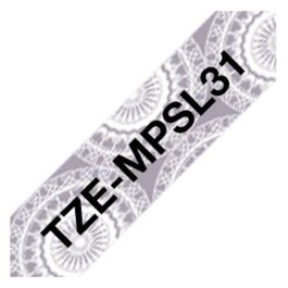 TZEMPSL31 - ruban cassette de marque Brother - noir, argenté