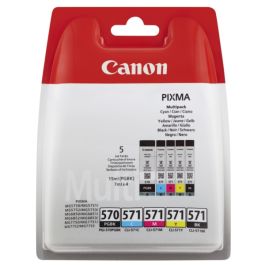 0318C004 / PGI-570 CLI-571 - cartouches de marque Canon - multipack 5 couleurs : noire, cyan, magenta, jaune