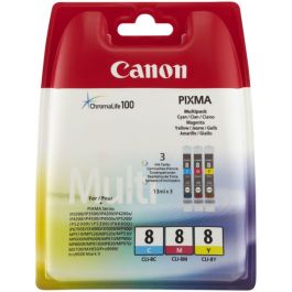 0621B029 / CLI-8 - cartouches de marque Canon - multipack 3 couleurs : cyan, magenta, jaune
