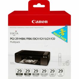 4868B018 / PGI-29 - cartouches de marque Canon - multipack 6 couleurs : noire, grise