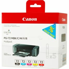 6402B009 / PGI-72 - cartouches de marque Canon - multipack 5 couleurs : noire, cyan, magenta, jaune, rouge