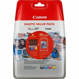 6508B005 / CLI-551 - cartouches de marque Canon - multipack 4 couleurs : noire, cyan, magenta, jaune