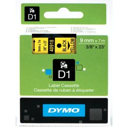 40918 / S0720730 - ruban cassette de marque Dymo - noir, jaune