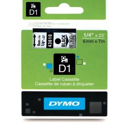 43610 / S0720770 - ruban cassette de marque Dymo - noir, transparent