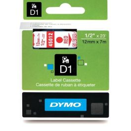 45012 / S0720520 - ruban cassette de marque Dymo - rouge, transparent
