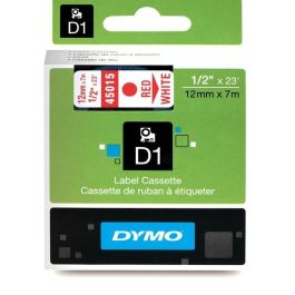 45015 / S0720550 - ruban cassette de marque Dymo - rouge, blanc