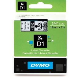 45800 / S0720820 - ruban cassette de marque Dymo - noir, transparent