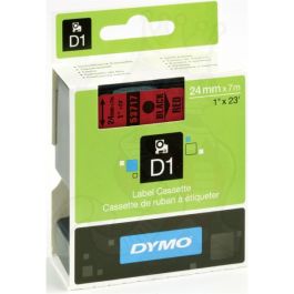 53717 / S0720970 - ruban cassette de marque Dymo - noir, rouge