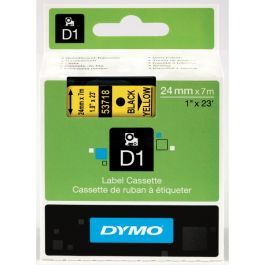 53718 / S0720980 - ruban cassette de marque Dymo - noir, jaune