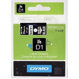 53721 / S0721010 - ruban cassette de marque Dymo - noir, blanc