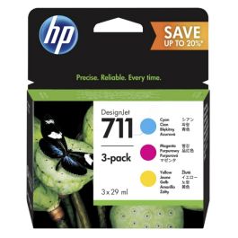 P2V32A / 711 - cartouches de marque HP - multipack 3 couleurs : cyan, magenta, jaune