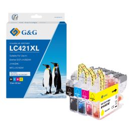 LC421XLVAL - cartouches qualité premium compatible Brother - multipack 4 couleurs : noire, cyan, magenta, jaune